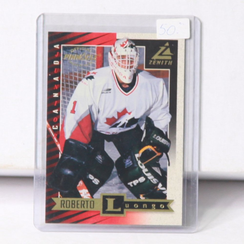 Roberto Luongo Pinnacle Zenith Rookie Card 1998 Team Canada